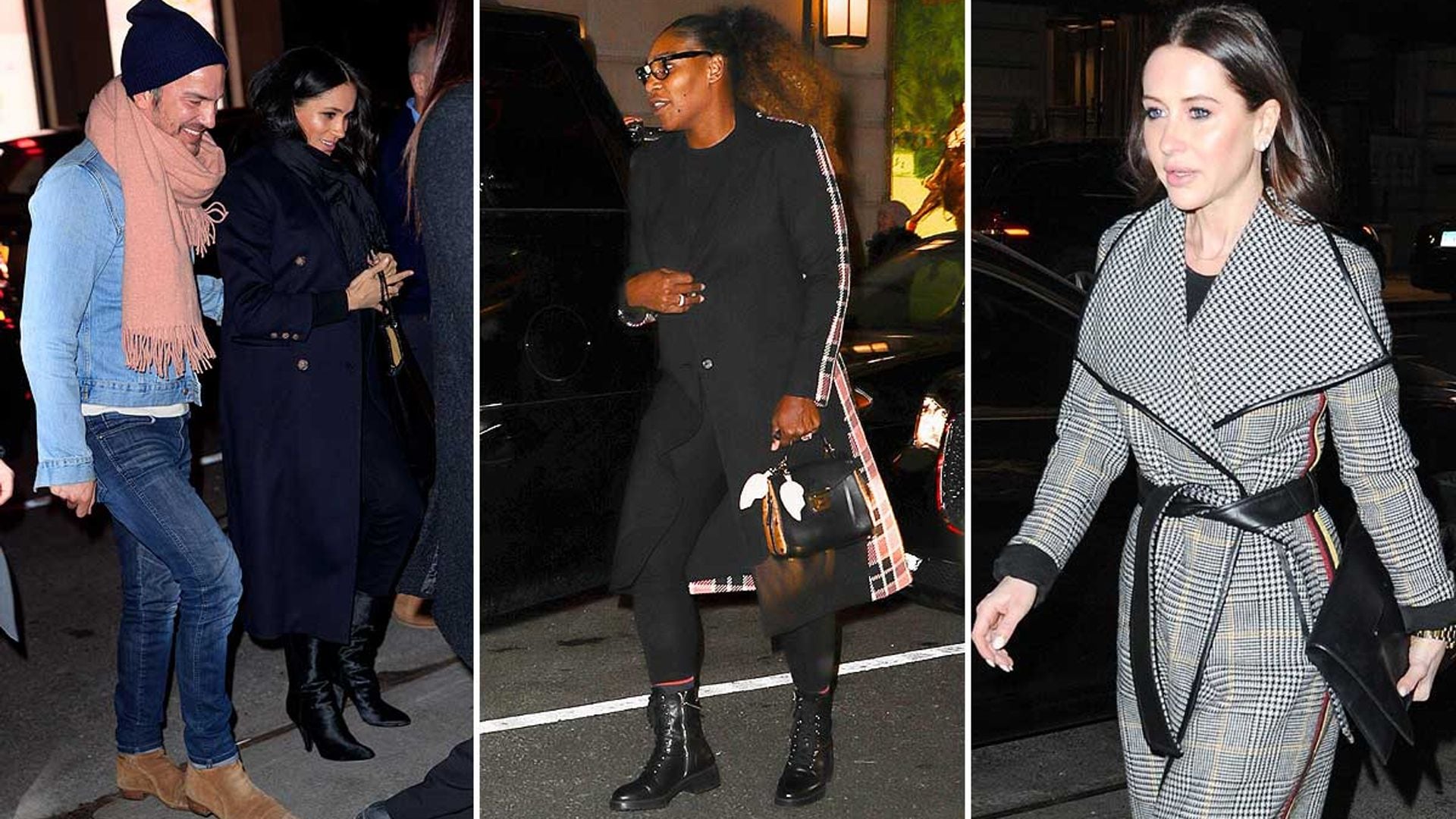 Meghan Markle glams up for dinner in NYC with Serena Williams and friends