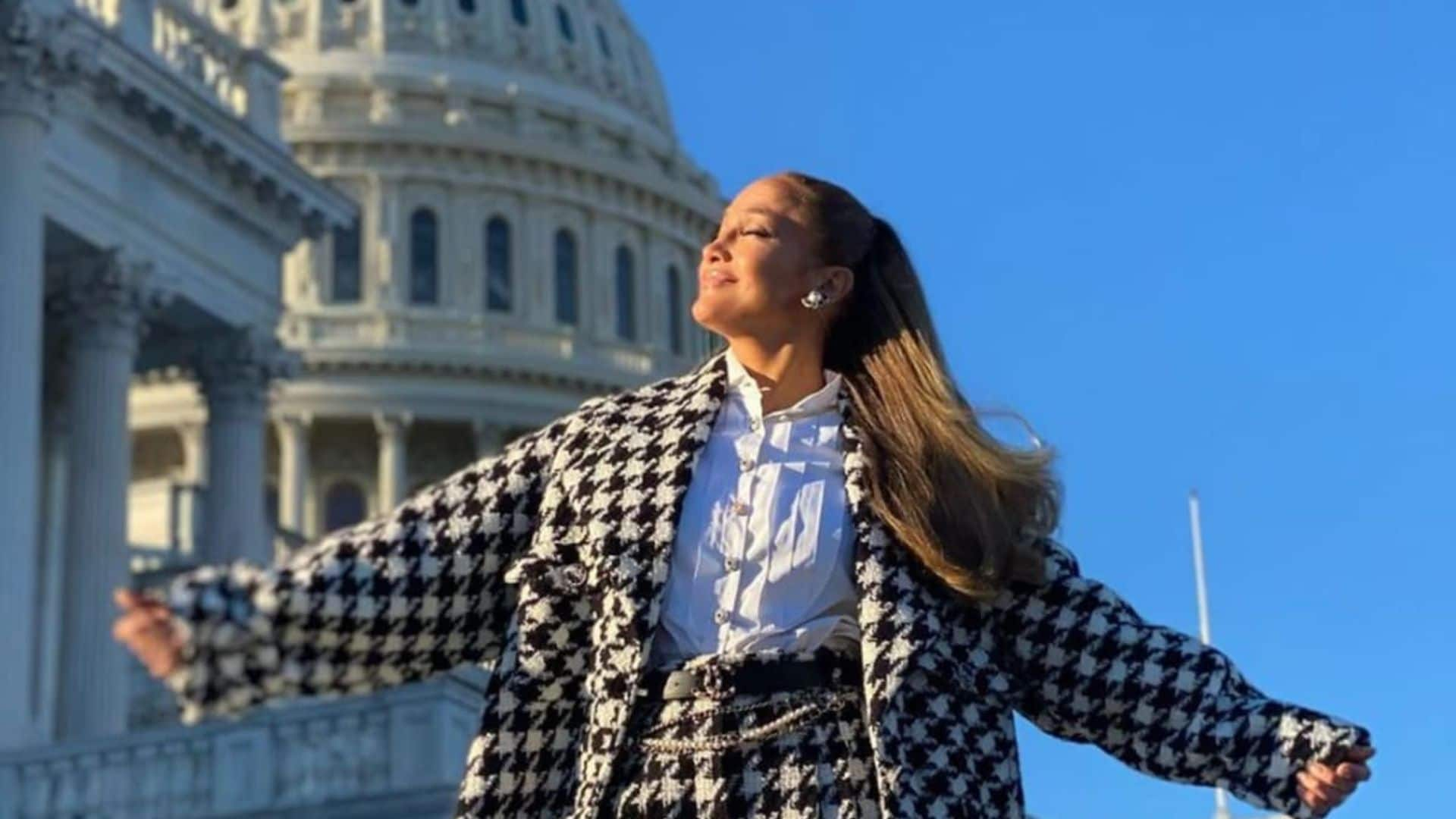 Jennifer Lopez prepares to take the stage on Inauguration Day