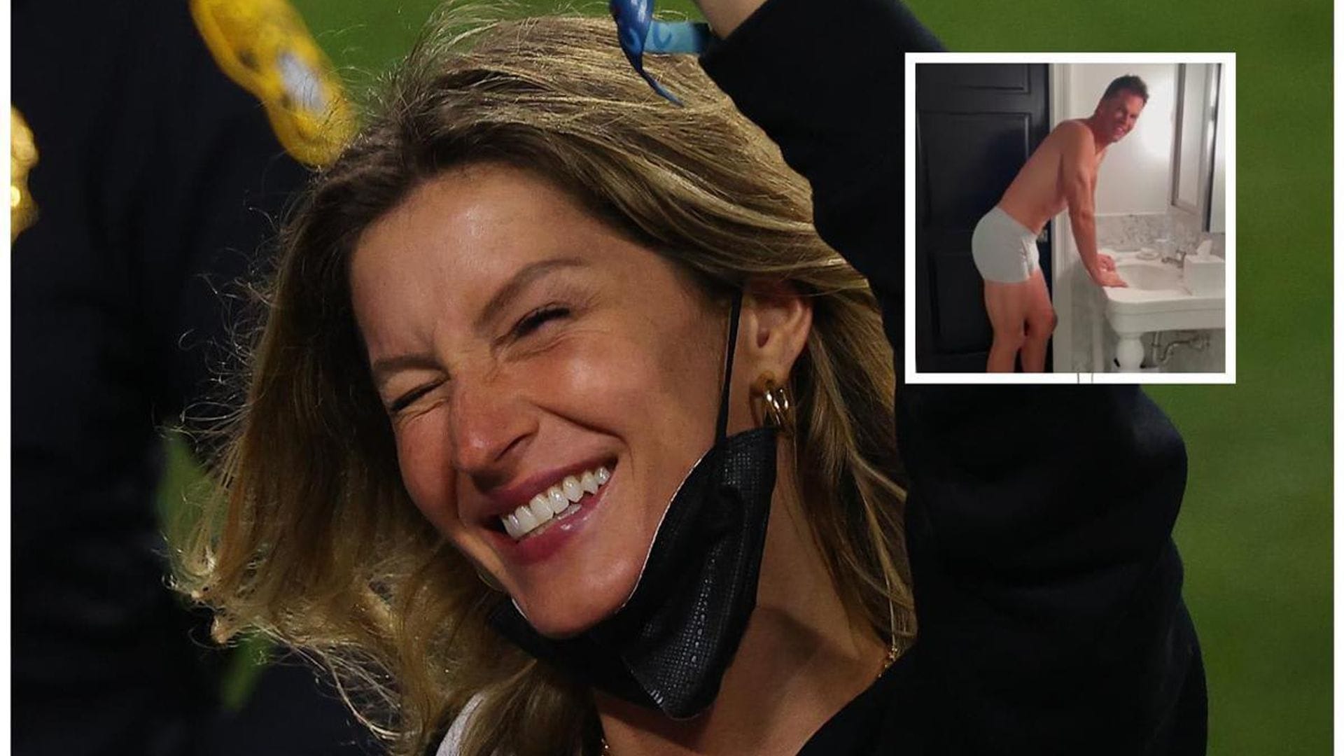 Gisele Bündchen catches Tom Brady checking himself out in his new underwear brand