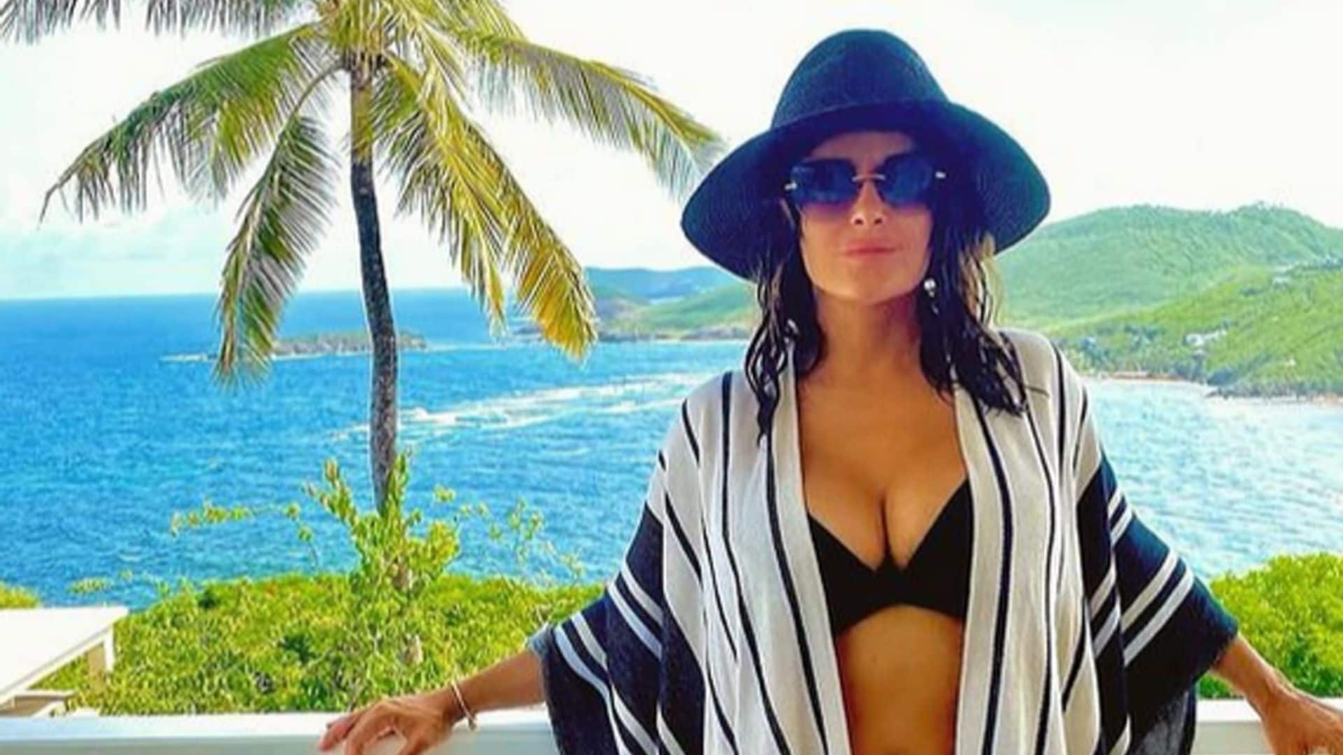 Salma Hayek motivates her followers with a stunning bikini photo