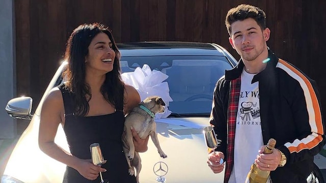 Priyanka Chopra and Nick Jonas car