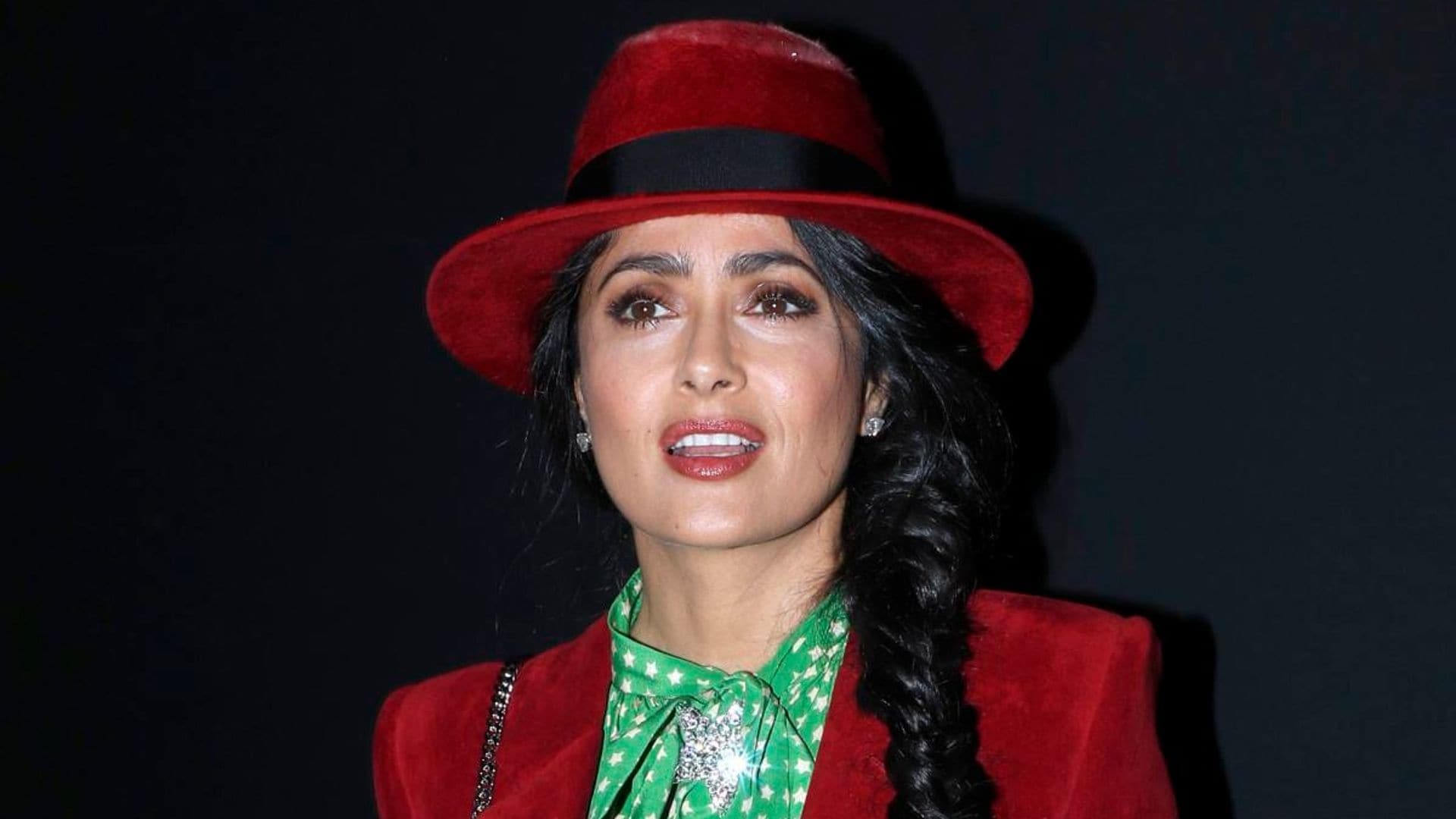 Salma Hayek wishes her followers a Happy St. Patrick’s day with adorable TBT