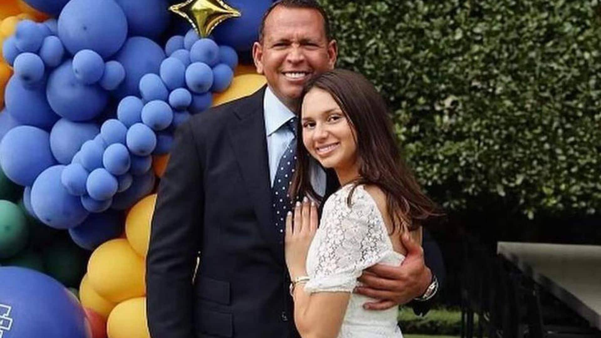 Alex Rodriguez visits his daughter in college and gets stuck doing chores