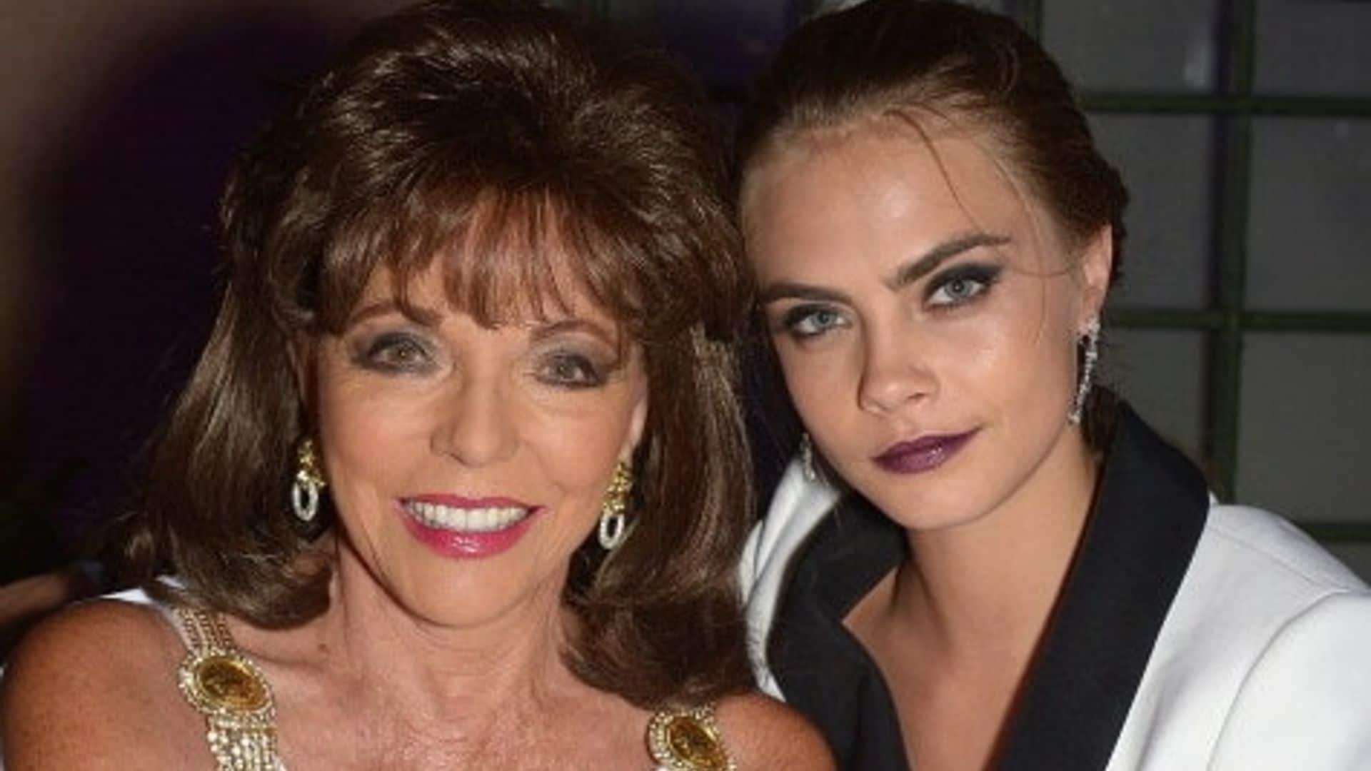 Joan Collins shares a fun fact about Cara Delevingne, spills on icy relationship with 'Dynasty' co-star John Forsythe