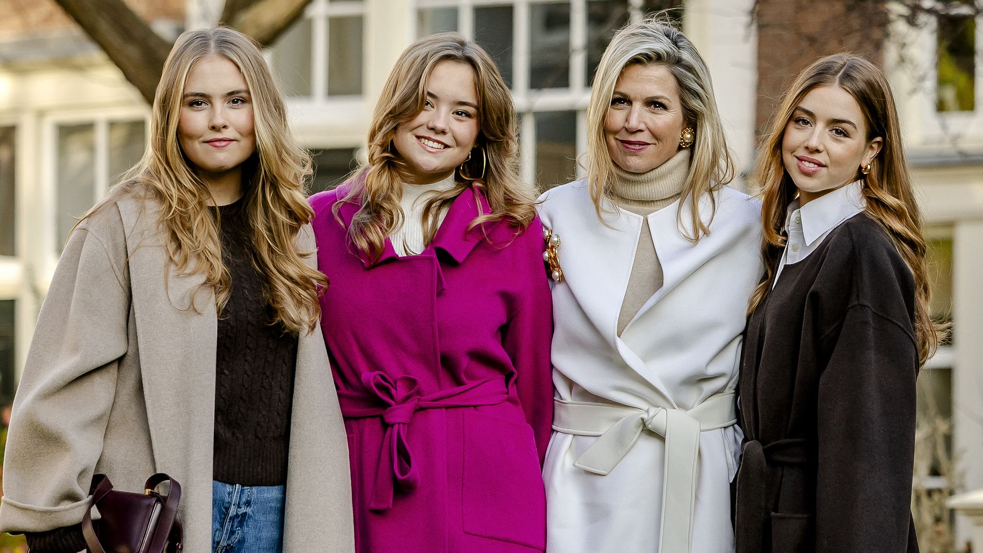 Queen Maxima's three daughters reunite for new family photos