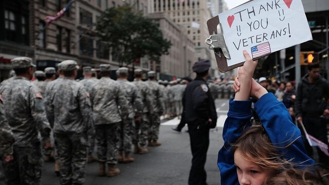 Over 20,000 March In Veterans Day Parade In New York City