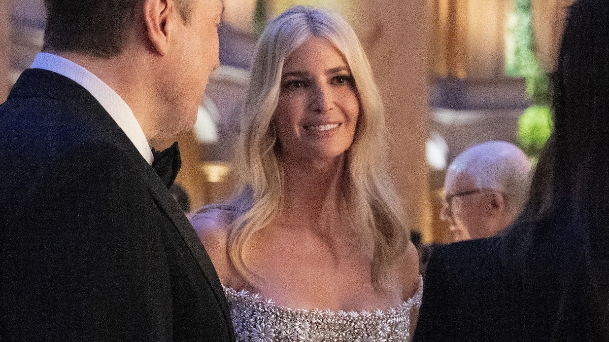 Ivanka Trump dazzles in beaded gown on the eve of her father's inauguration