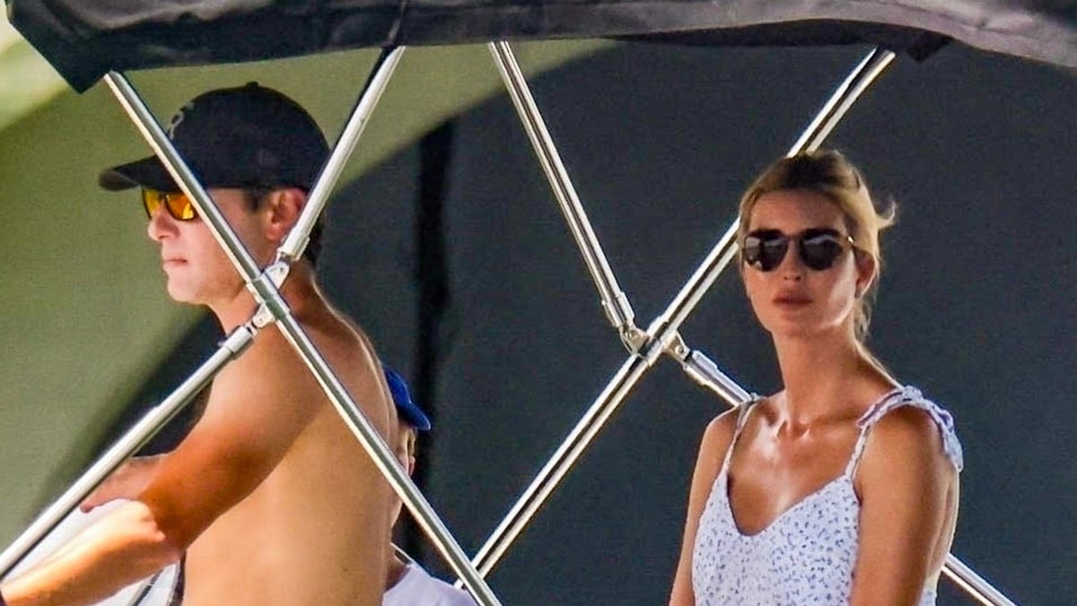 Ivanka Trump wears a white dress on a boat ride with her family in Miami