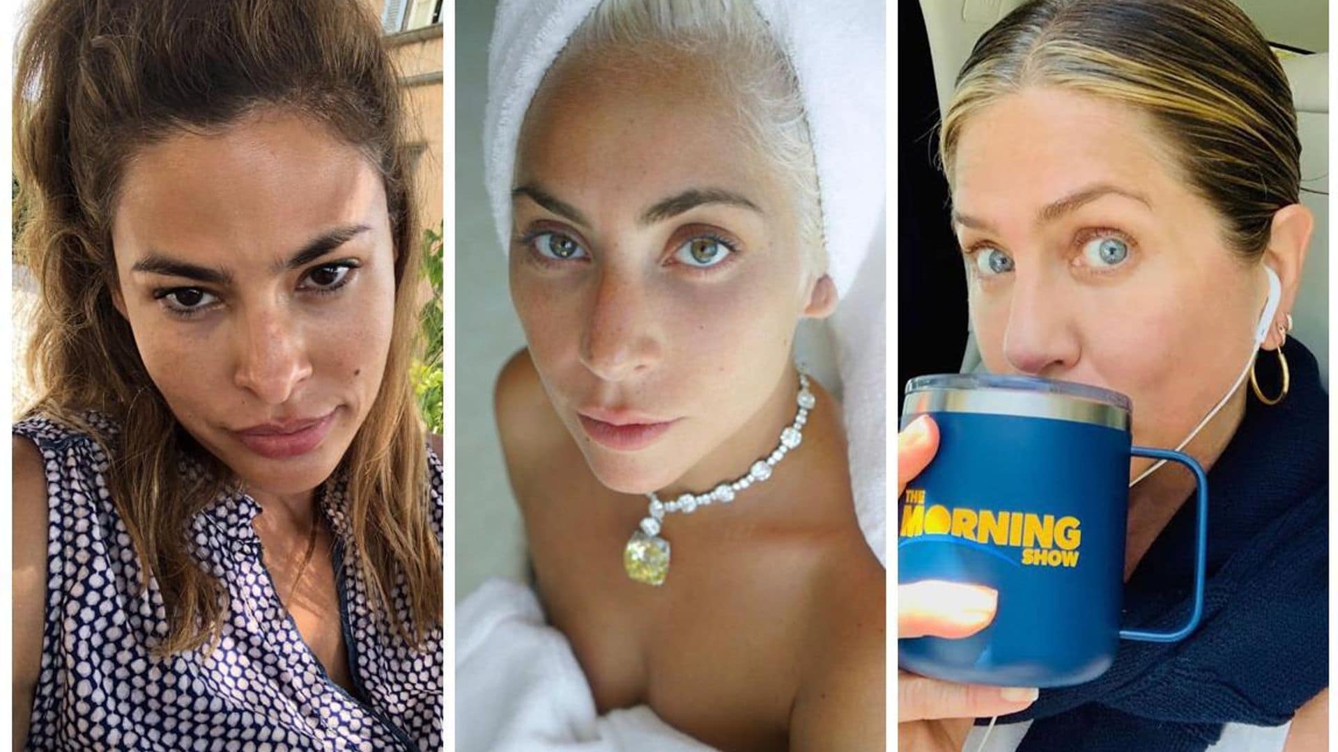 Eva Mendes, Lady Gaga and Jennifer Aniston join the no-makeup trend