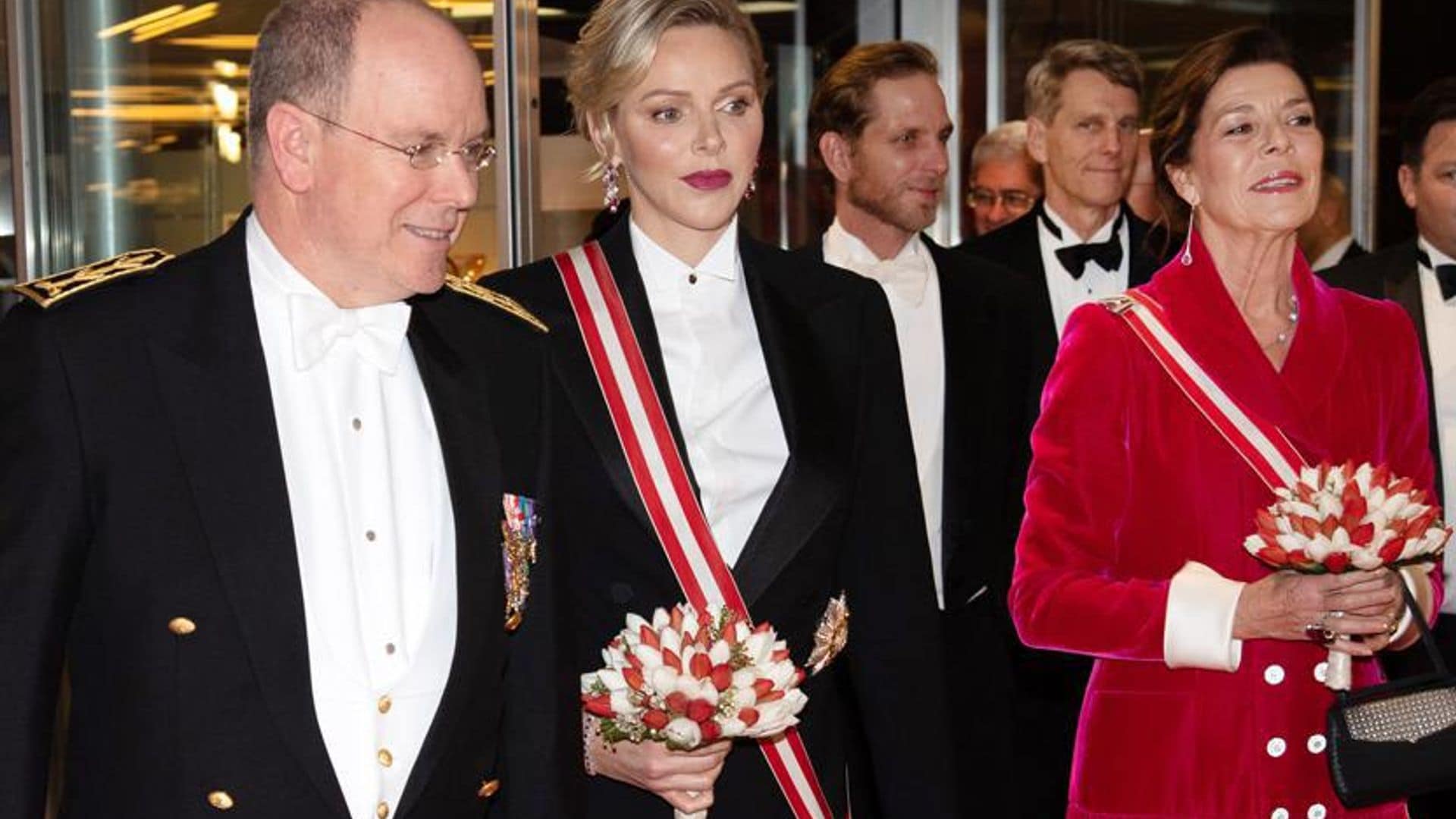 Princess Charlene, Beatrice Borromeo and Tatiana Casiraghi leave kids at home for glam night