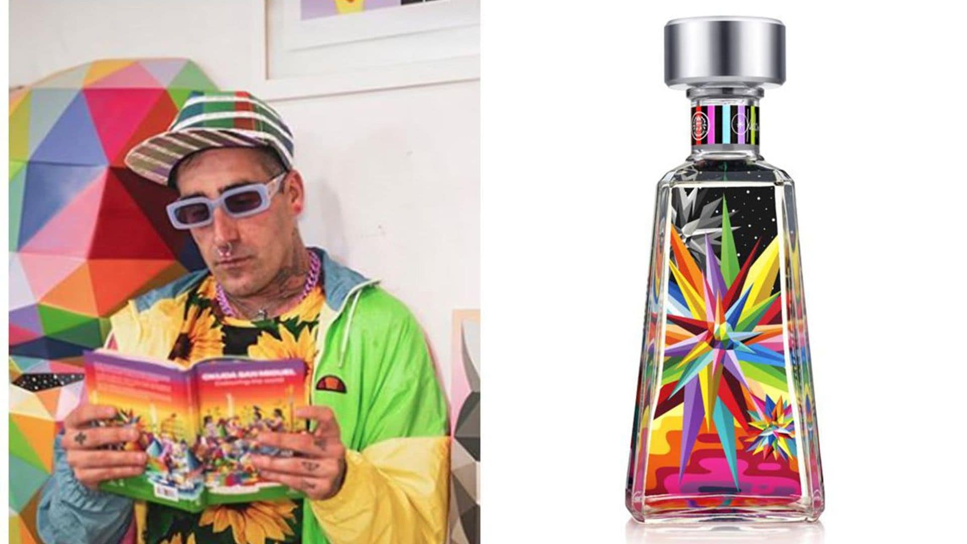Spanish artist, Okuda San Miguel teamed up with 1800 Tequila to put his eccentric art onto special edition tequila bottles