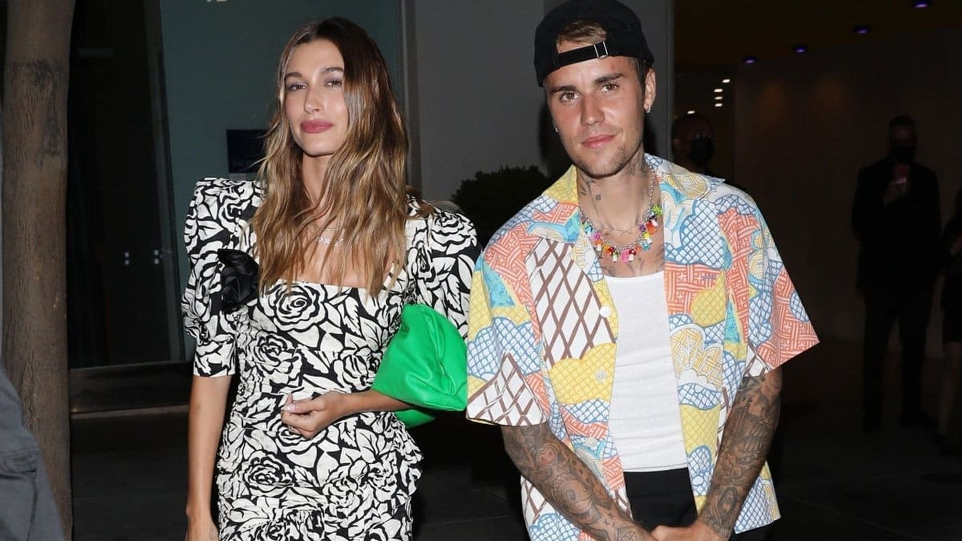 Hailey Bieber shows off her long legs for date night with Justin Bieber