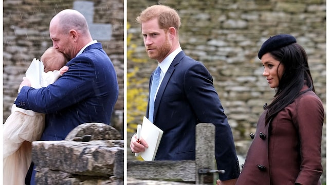 Meghan Markle, Prince Harry attend Lena Tindall christening