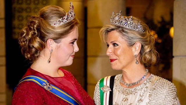 Queen Maxima's daughter has tiara moment at Prince's wedding