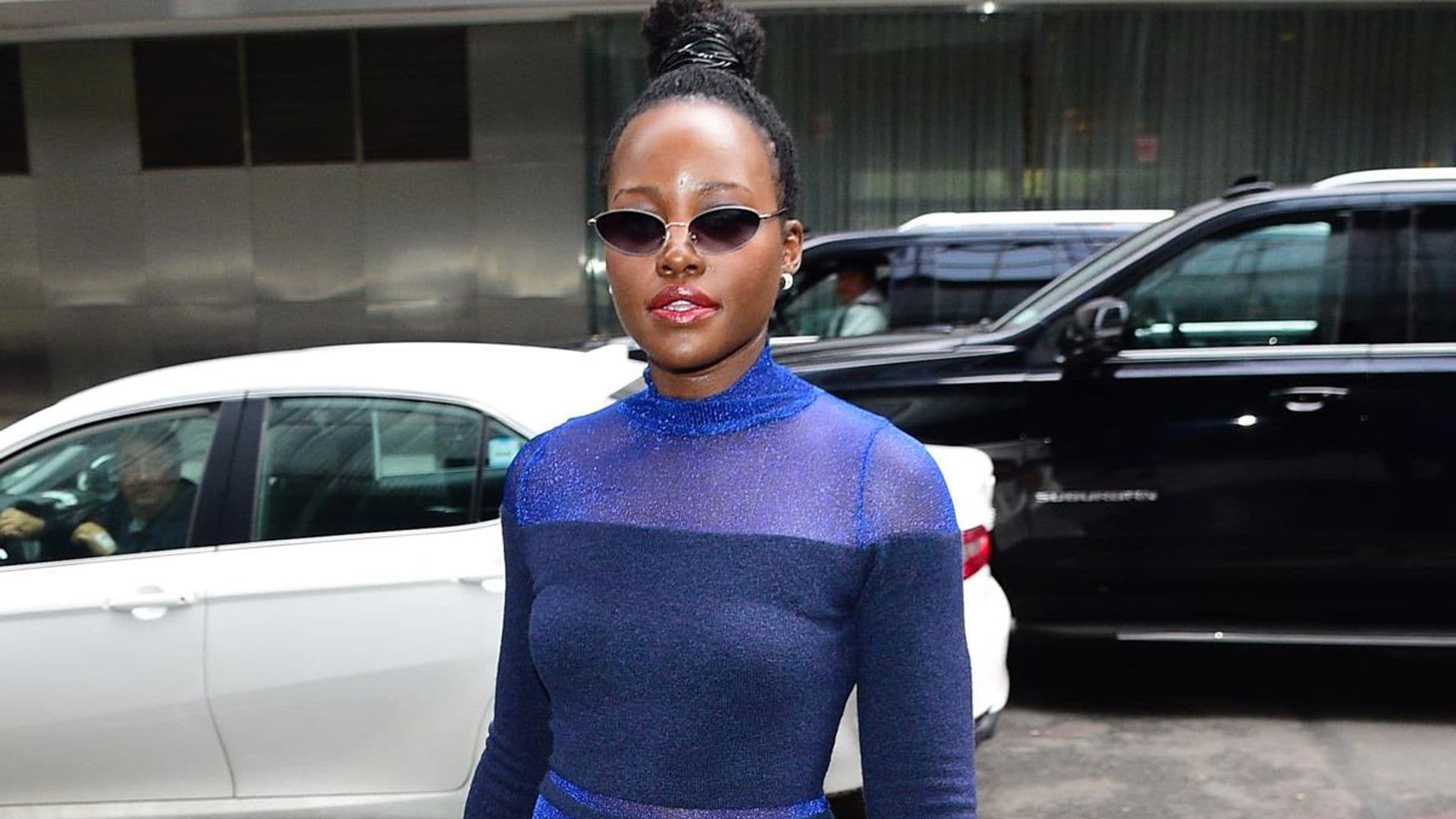 Lupita Nyong’o dazzles NYC with this dress and heel combo