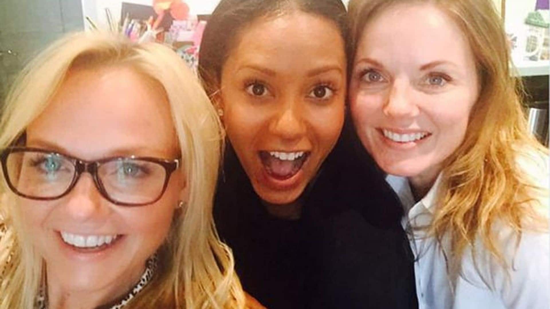 Mel B, Geri Halliwell and Emma Bunton have mini Spice Girls reunion