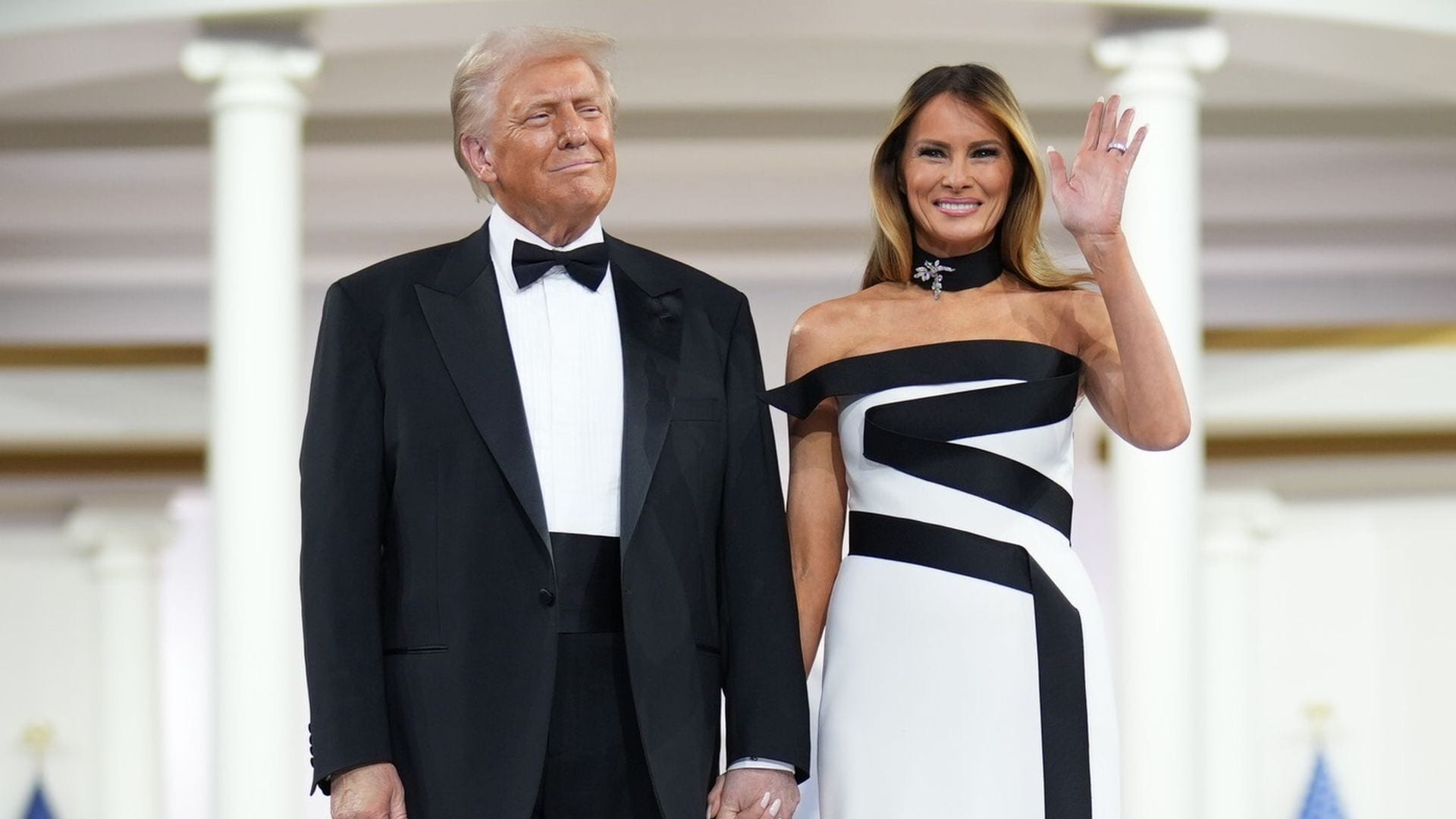 First Lady Melania Trump radiates elegance at inaugural ball and wears another statement accessory!