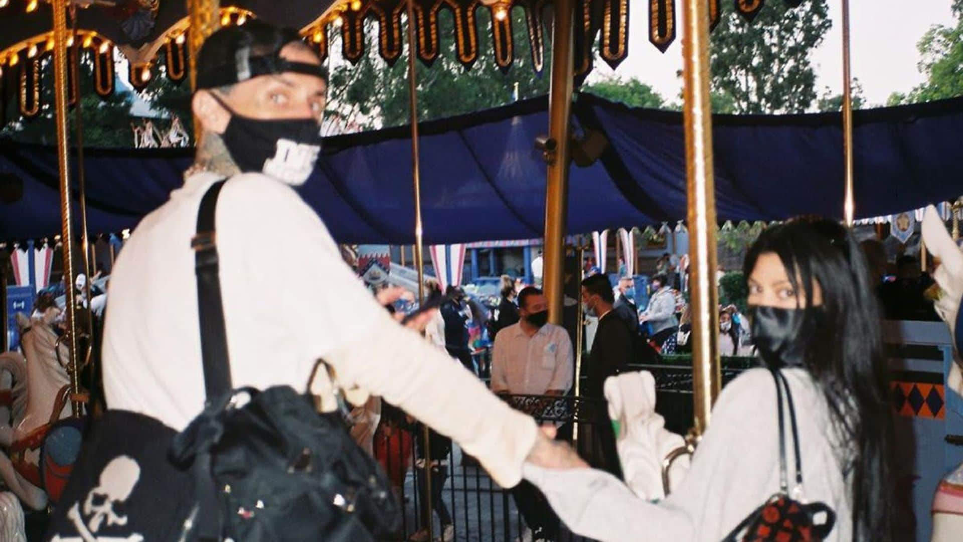 Kourtney Kardashian and Travis Barker at Disneyland