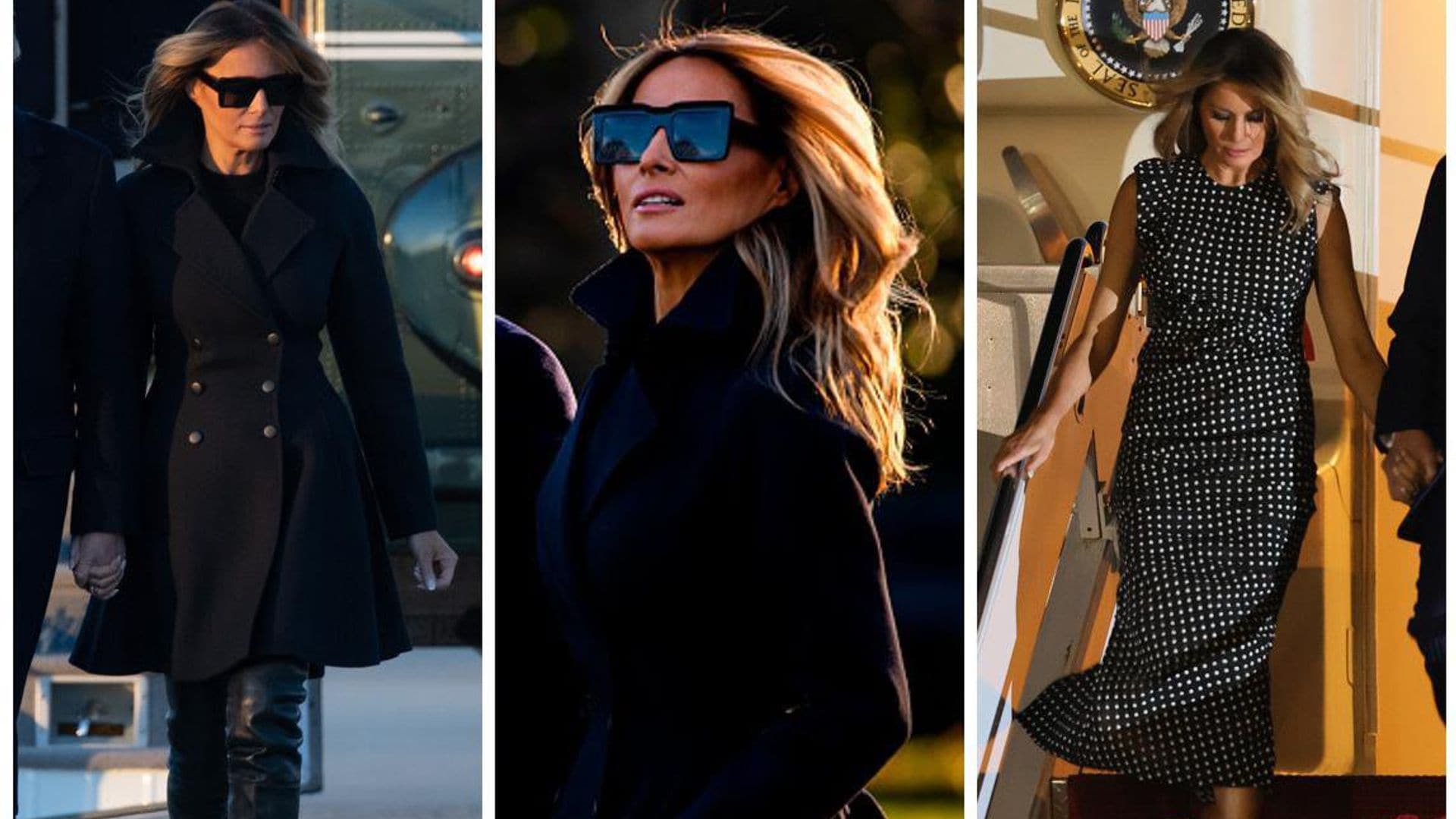 First Lady Melania Trump steps out in style for her Christmas Vacation