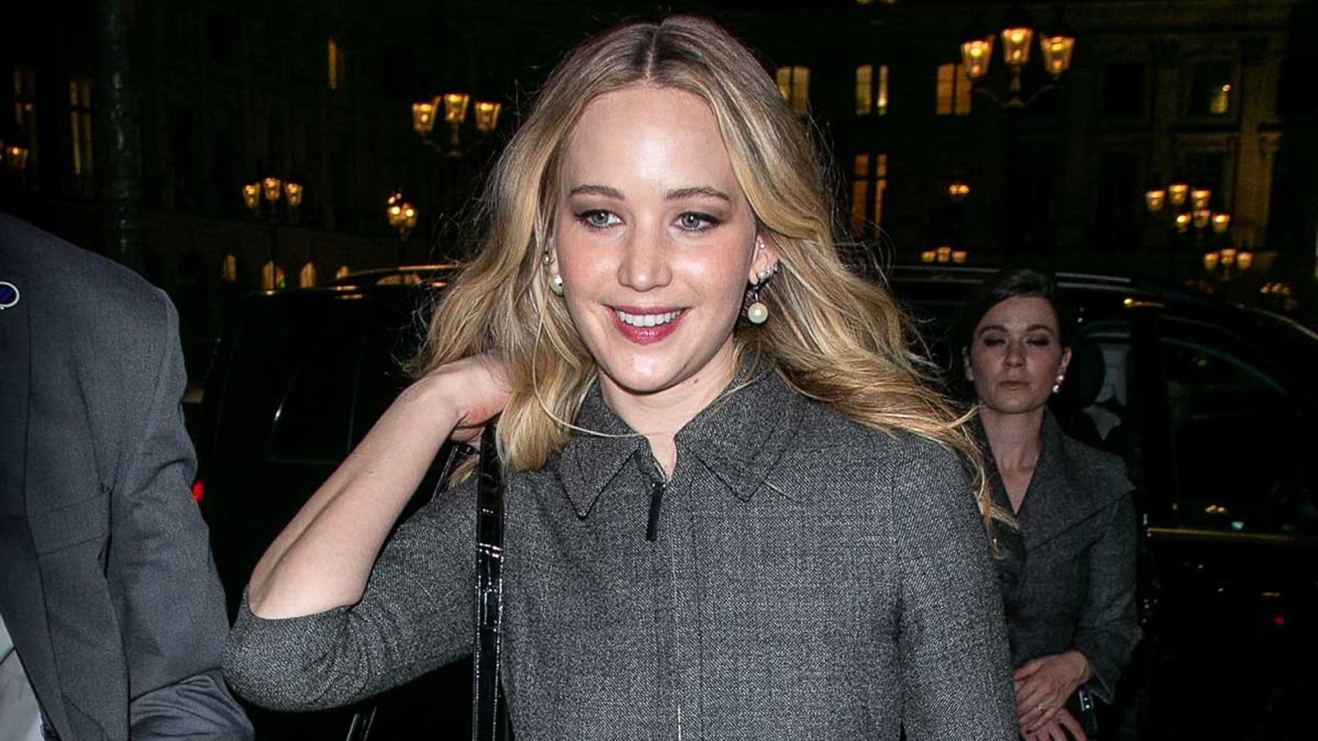 Bling bling! Jennifer Lawrence's stunning engagement ring debuts in Paris