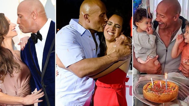 Dwayne Johnson is super sweet with his family