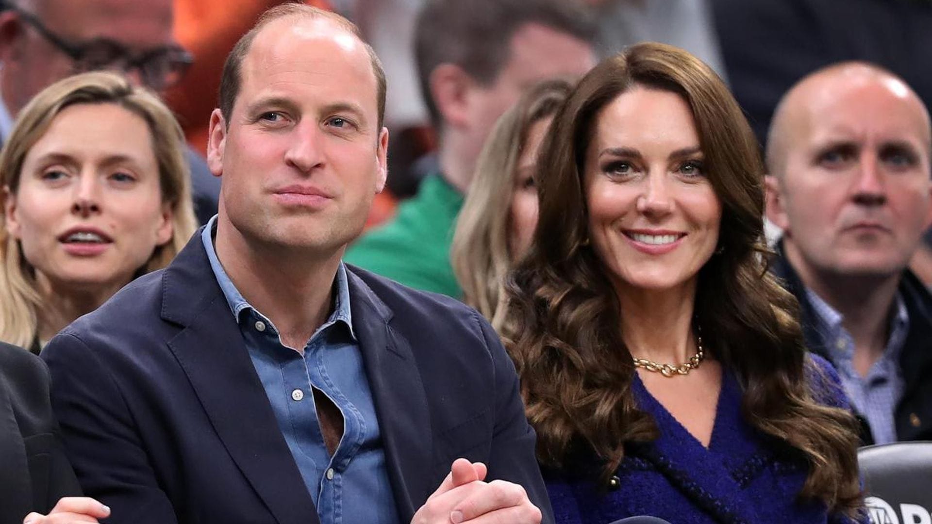 The Prince and Princess of Wales sit courtside at the Boston Celtics Miami Heat game