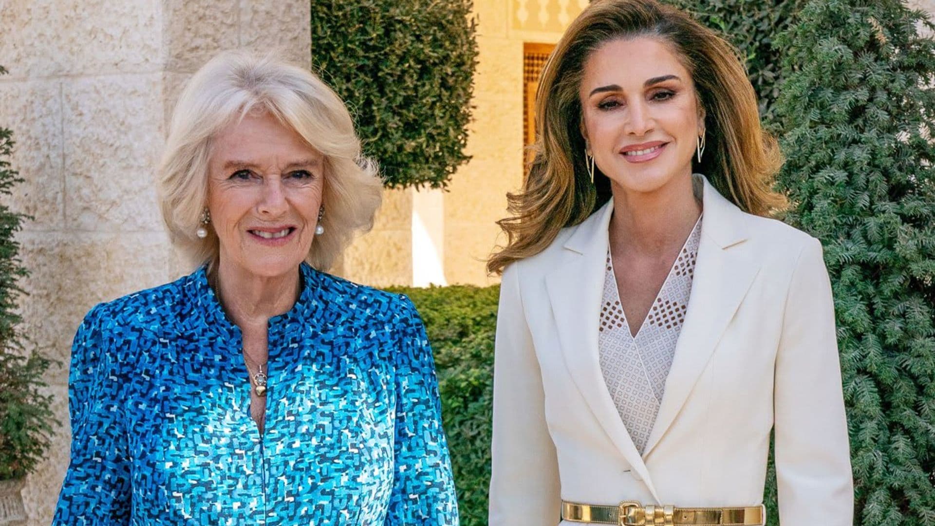 Queen Rania reunites with Prince Charles and Camilla