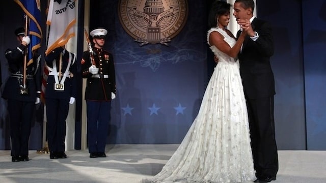 Upstaging her husband in a gorgeous Jason Wu show-stopper at his 2009 Inaugural Ball. Getty Images