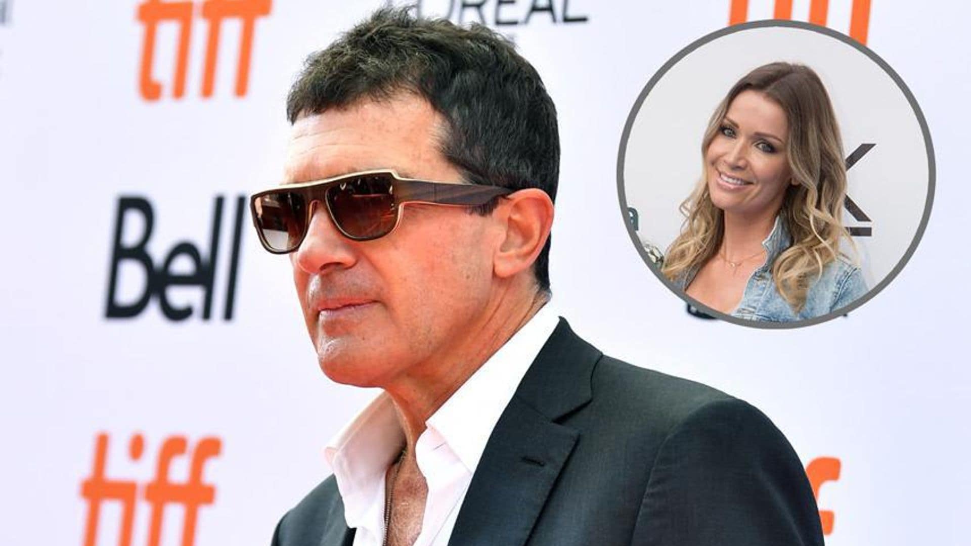 Antonio Banderas proudly watches his girlfriend Nicole Kimpel on the catwalk