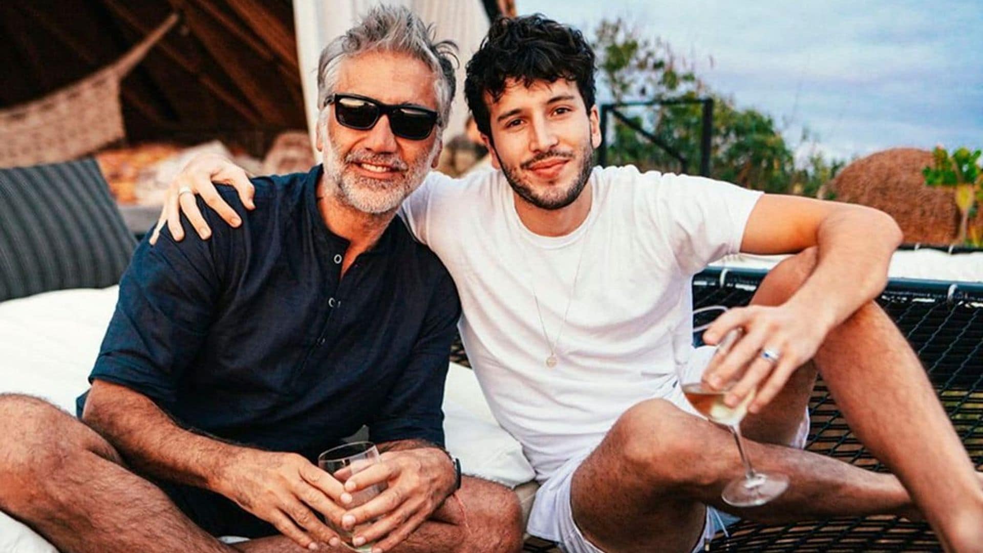 Sebastian Yatra and Alejandro Fernandez drink wine and watch the sunset in Mexico: Photos