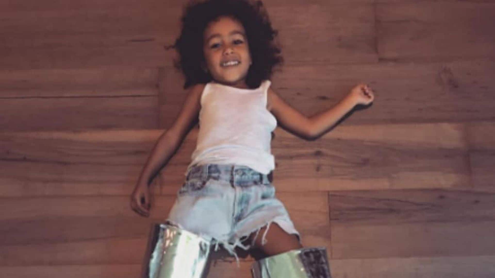 Kim Kardashian and Kanye West's daughter North West is already designing her own clothes