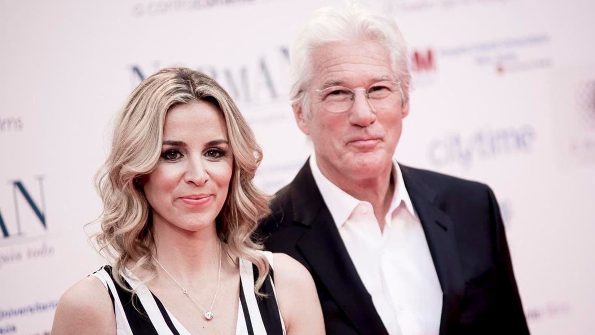Alejandra Silva and actor Richard Gere attend the 'Norman: The Moderate Rise and Tragic Fall of a New York Fixer'