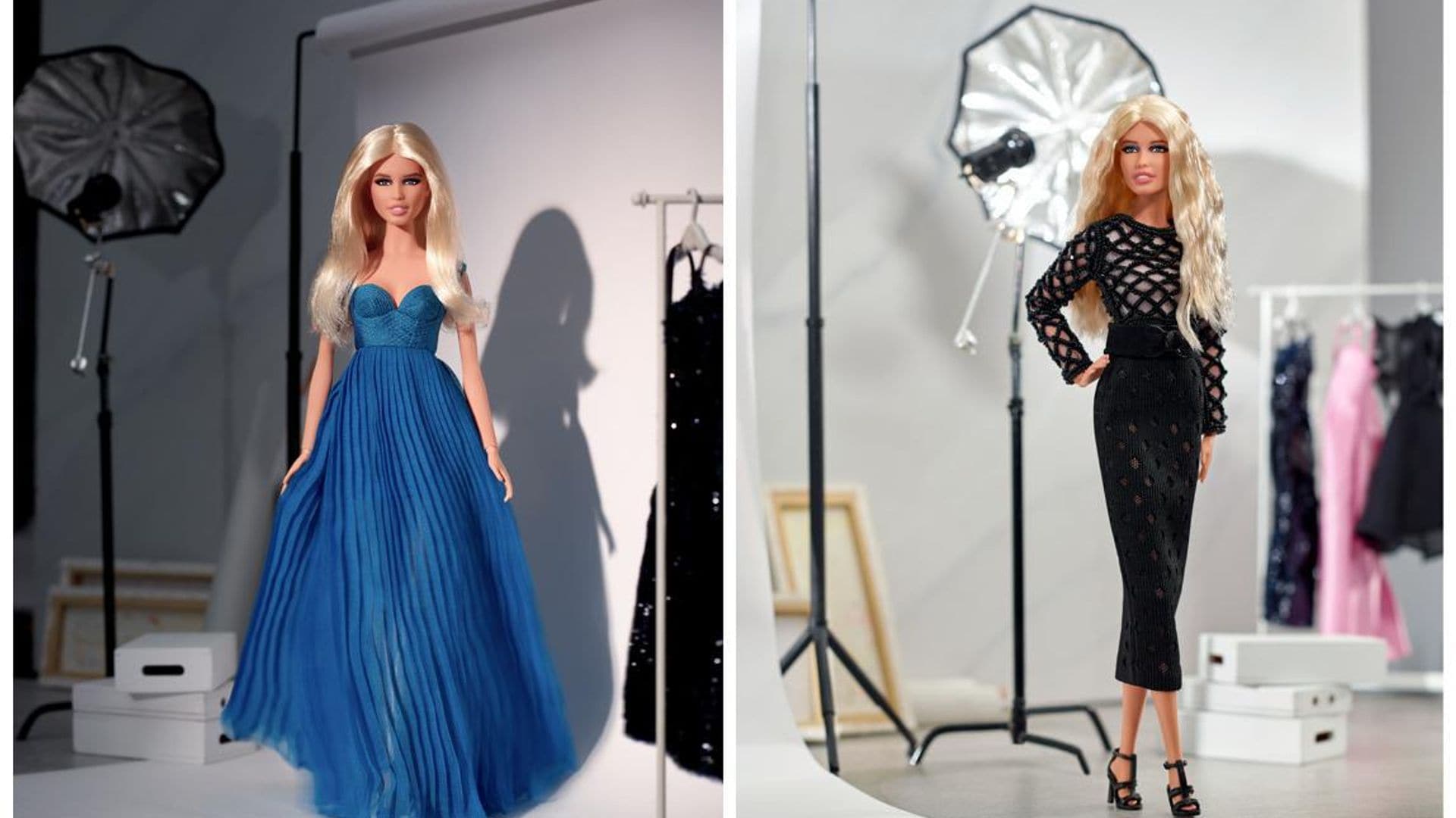 Claudia Schiffer's Barbie dressed in Versace