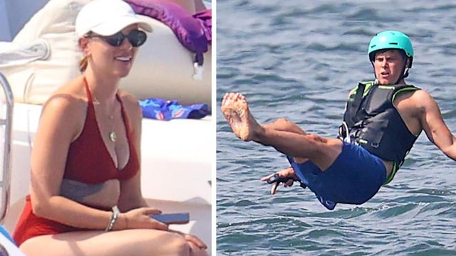Scarlett Johansson and Colin Jost enjoy the Hamptons