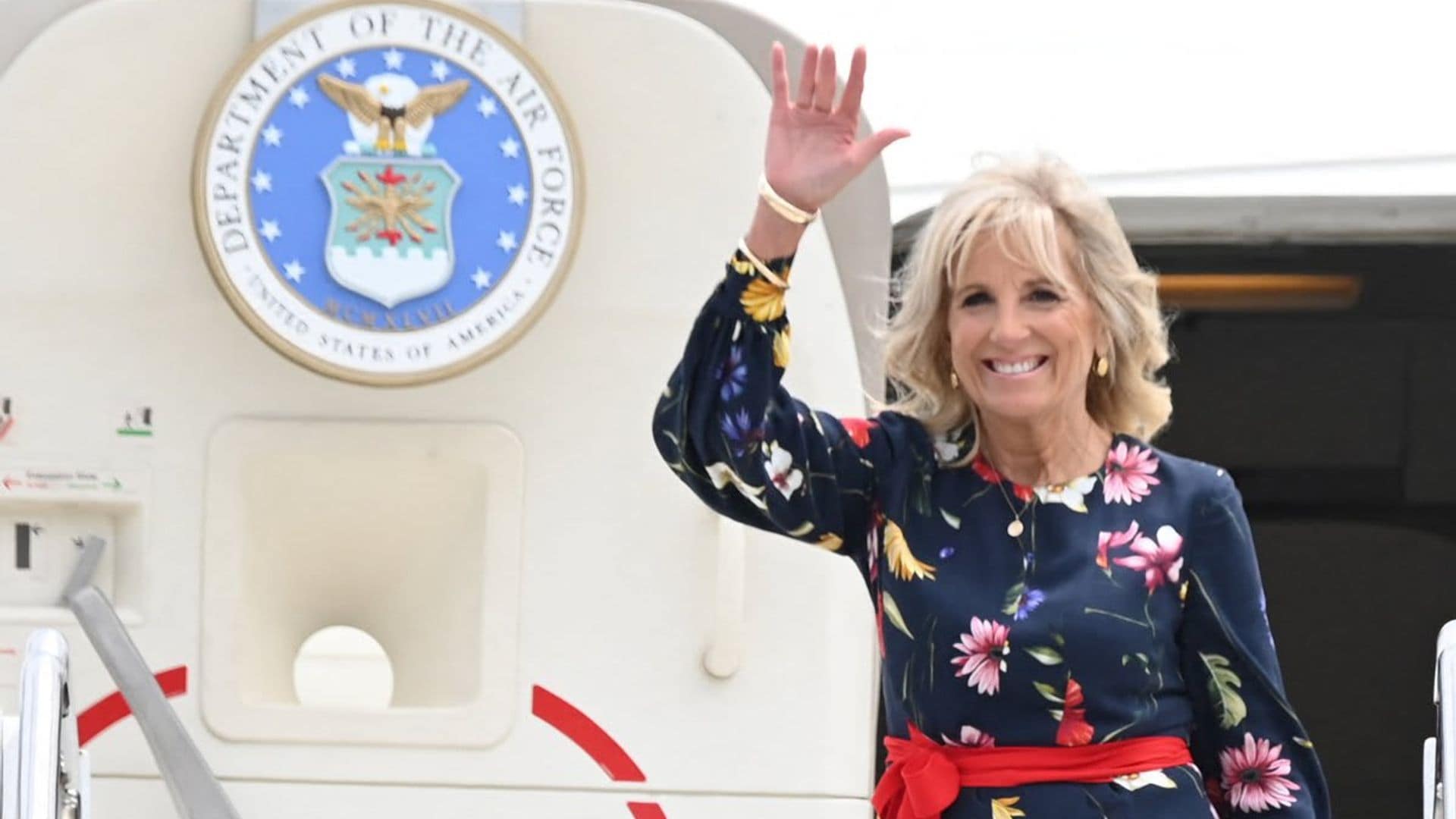 Dr. Jill Biden repeats the Oscar de la Renta Spring 2021 dress she wore for a cover shoot