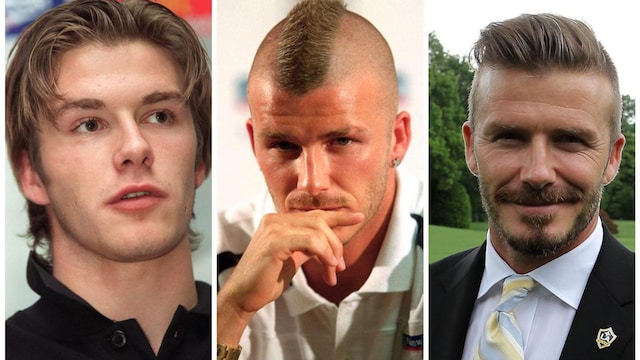 David Beckham's most iconic haircuts during his soccer career