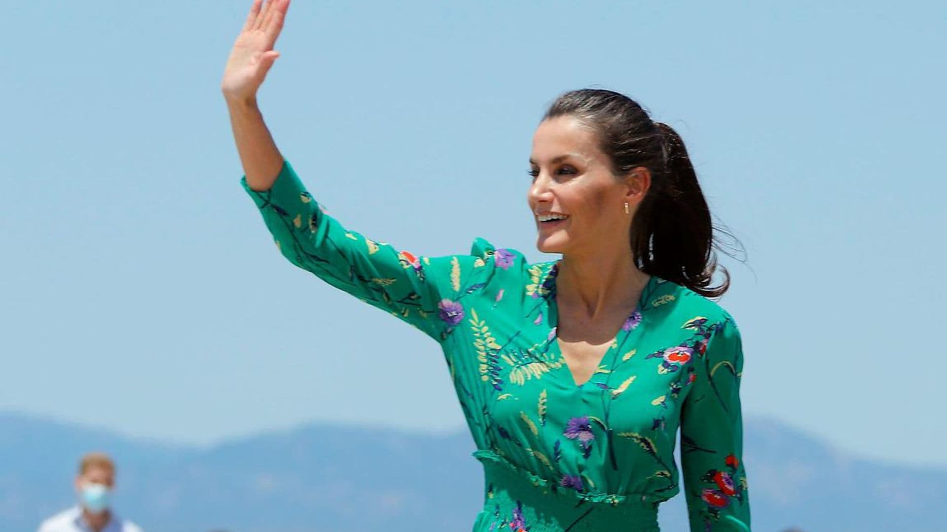 Queen Letizia continues her stylish summer dress streak