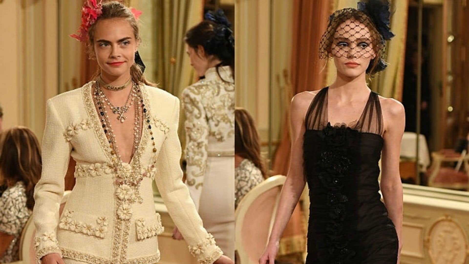 Cara Delevingne returns to the catwalk while Lily-Rose Depp makes runway debut at Chanel's Métiers D'Art show