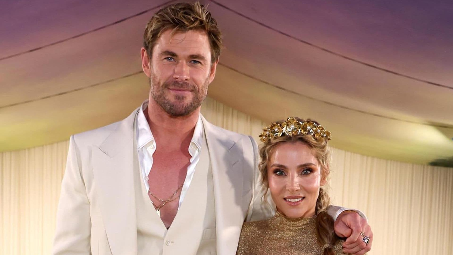 Elsa Pataky and Chris Hemsworth wear matching looks at the Met Gala