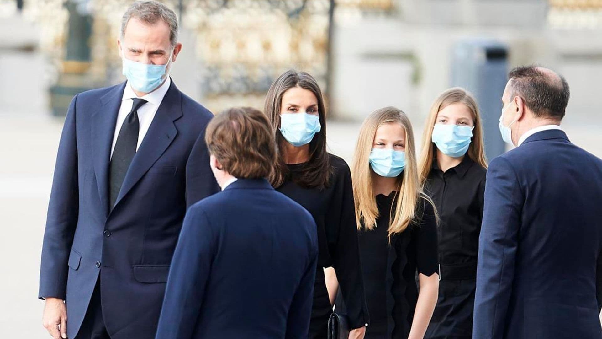 Spanish Princesses step out for somber occasion with Queen Letizia and King Felipe