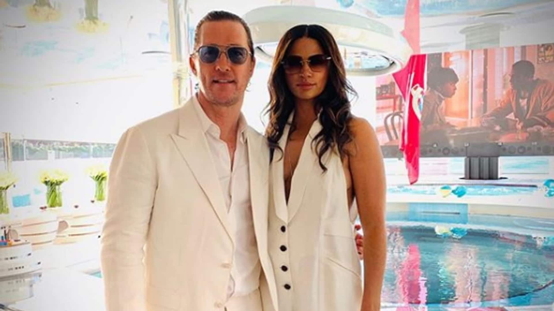 Matthew McConaughey, Camila Alves in Miami for Super Bowl 2020