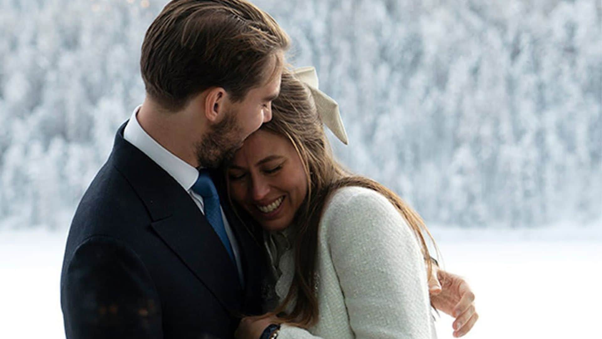 Princess Diana’s godson Prince Philippos secretly marries Nina Flohr in winter wonderland