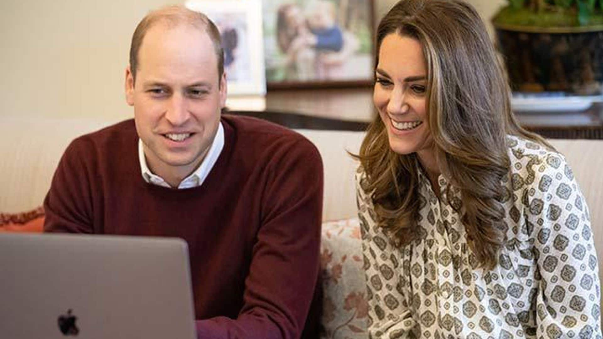 Kate Middleton and Prince William host charming video chat with dads and babies