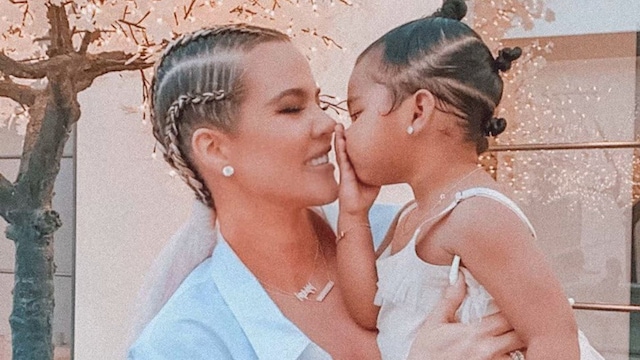 Khloe Kardashian with her daughter True