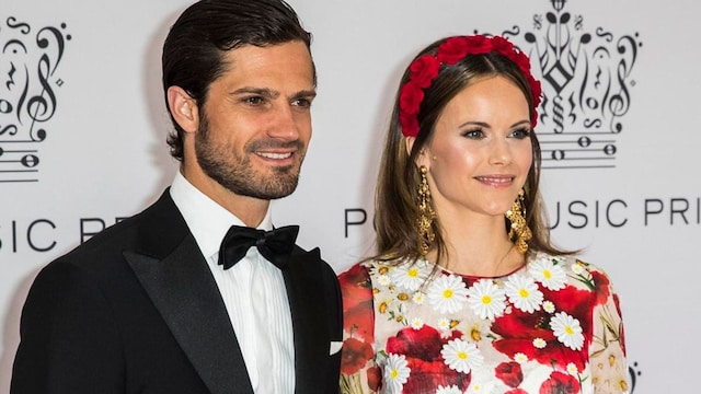 STOCKHOLM, SWEDEN - JUNE 11: Prince Carl Philip of Sweden and Princess Sofia of Sweden pose on the red carpet during the 2019 Polar Music Prize award ceremony on June 11, 2019 in Stockholm, Sweden. (Photo by Michael Campanella/Getty Images)