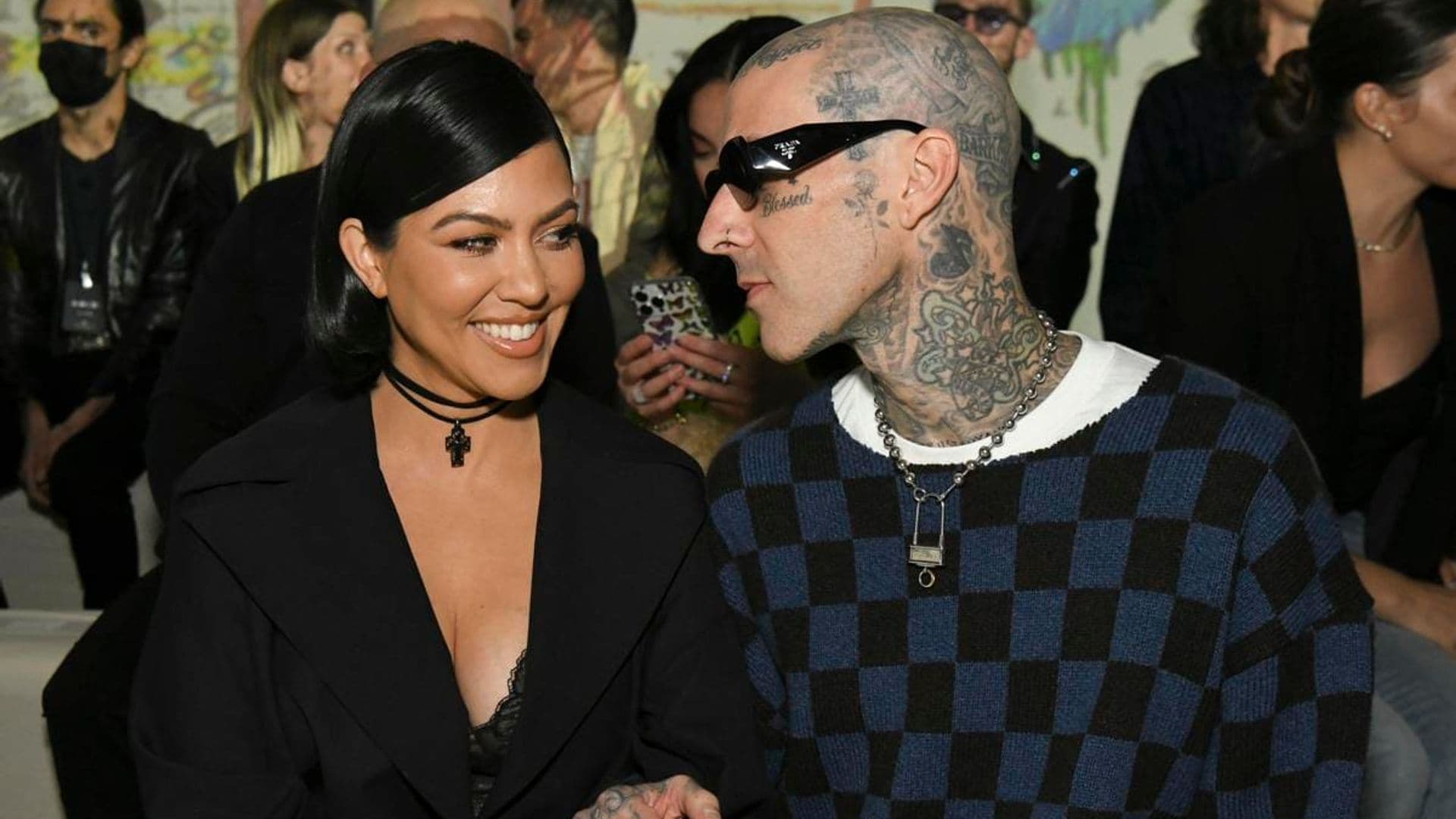 Kourtney Kardashian and Travis Barker react to parody video about their upcoming wedding