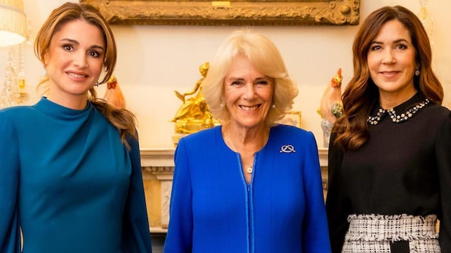 Queen Rania has 'lovely afternoon' with Queen Consort Camilla and Crown Princess Mary