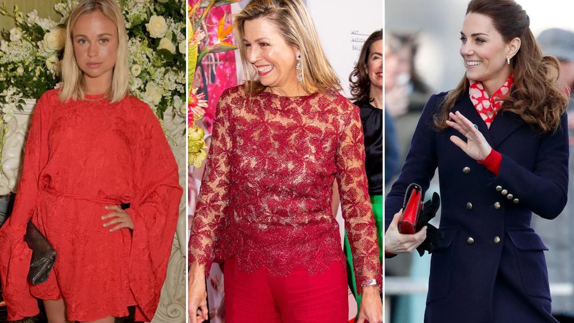 Red was the color of choice for Kate Middleton, Queen Maxima and more stylish royals