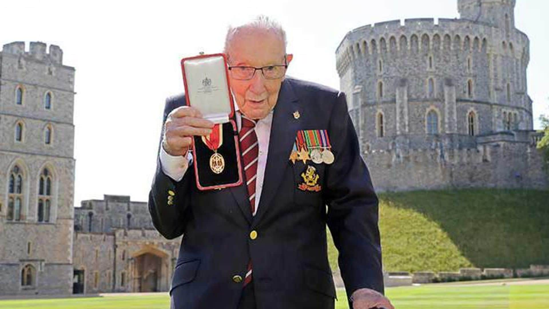 Captain Tom Moore received knighthood from Queen Elizabeth at Windsor Castle