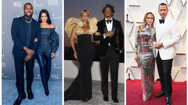 Kim Kardashian and Kanye West; Beyonce and Jay-Z and Jennifer Lopez and Alex Rodriguez in all their stylish glory